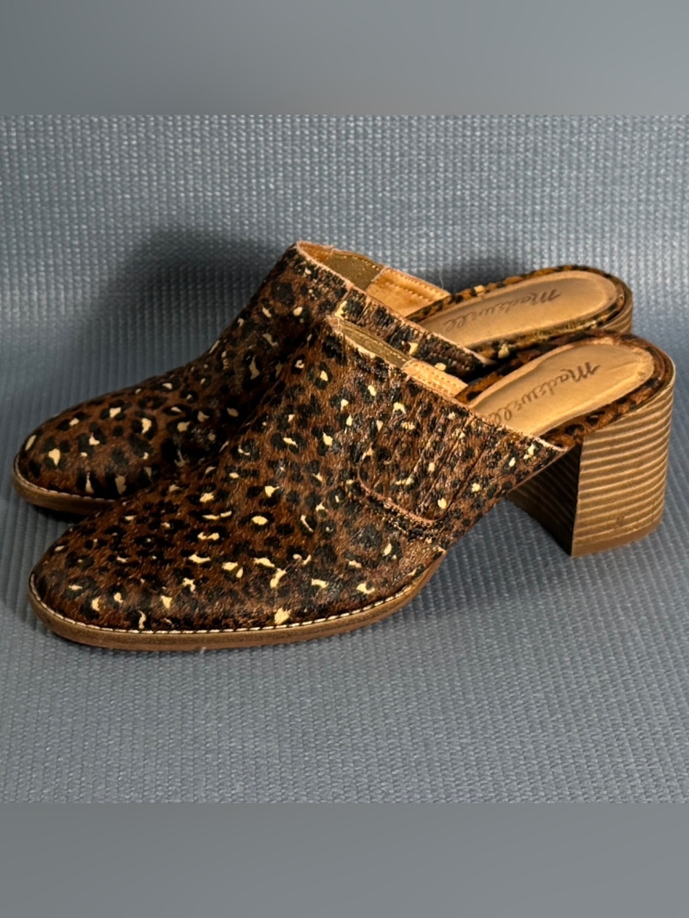 Madewell The Carey Mule in Painted Leopard Calf Hair Shoes Women’s Size 7